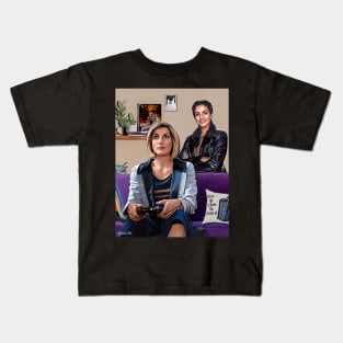 Purple sofa /13th doctor thasmin Kids T-Shirt